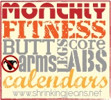 Shrinking Jeans Monthly Fitness Calendars